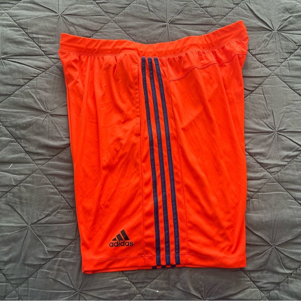 Adidas Mens 3 Stripe Shorts 2XL Orange
